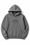 Oversized Smoke Gray Unisex Merry Christmas Christmas Printed Hooded Sweatshirt
