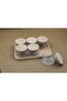 6-Piece Glass Presentation Set – Breakfast Bowls with Natural Wooden Tray 235 ml