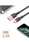 كابل شحن فائق السرعة من USB-A إلى Lightning لأجهزة iPhone PD، بطول 1 متر، أسود - 3
