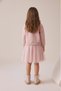 Girl's Cotton Pink Bow Sweatshirt Tulle Skirt Set – Elegant Casual Combination - 2