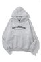 Women's Winter Cotton Los Angeles Printed Hooded Kangaroo Pocket Regular Sweatshirt