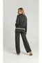 NEW SEASON Women's Textured Knit Drawstring Sweater-Pants Knitwear Top-and-Bottom Set 0053 - 4