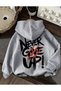 Unisex Men/Women Colorful Never Custom Printed Cotton Oversized Hooded Sweatshirt