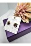 Zircon Stone Rotating Wheel Model Steel Earrings