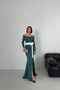 Maxi Balık Slit White Bow Graduation Evening Dress - 2