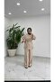 Casual Suit with Tie Detail – Trendy and Comfortable Two-Piece Suit - 2