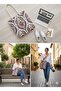 حقيبة كتف GOBLEN بتصميم أندولي وعرقي (مع بطانة داخلية، مزودة بأزرار) بتصميم على الوجه الأمامي، وتصميم سادة على الوجه الخلفي - 4