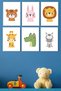 6-Piece Cute Animals Children's Room Painting Set |   Frameless, Pastel Tones, Baby & Kids Decor - 5