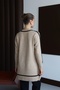 25024 Women's Striped Detail Long Sweater Mink - 7
