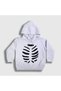 Unisex Children's White Halloween Couple Lover Skeleton K Hooded Sweatshirt 580917Tt