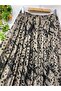 Patterned Chiffon Bell Skirt with Lining - 3