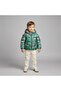 Girls Boys Children's Dinosaur Print Inner Plush Inflatable Coat - 5
