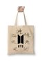 Bts Signatures Kpop Kdrama White Cloth Bag Long Handle Shopping Bag Beach Bag
