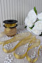 Gold Chiffon Ribbon 2.5 cm 20 m - Wedding, Engagement, Dowry, Gift, Decoration, Birthday, Party - 2