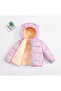 Girls Boys Children's Dinosaur Print Inner Plush Inflatable Coat - 2