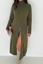 Maxiboy Turtleneck Slit Detailed Knitwear Dress Aw25El0025 - 5