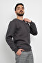 Basic Unprinted 3 Thread Unisex Pocketless Plain Sweatshirt Round Neck Sweat - 3