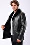 Genuine Leather Coat with Black Mink Fur Accessories - 3