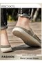 Men's Loafer Mules, Classic Canvas Slippers with Arch Support, Slip On Casual Loafers Shoes for Men, - 4