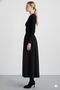 Skirt Part Poplin Fabric Top Part Viscose Maxi Length Black Dress - 3