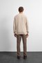 Beige Regular Fit Crew Neck Knitwear Sweater - 4