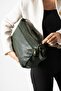 Washed Leather Crossbody Shoulder Bag Polyurethane Leather Khaki Model:(571-14-16D) - 2