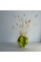 Modern Ceramic Wavy Vase with Dried Bunny Tail Stems - 2