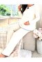 Yumoş Textured Maternity & Postpartum Comfort Pajama Set with Adjustable Waist Support, Suitable for Breastfeeding - 2