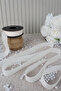 Cream Napoli Linen Ribbon 2.5 cm 20 m - Wedding, Engagement, Dowry, Gift, Decoration, Party - 2