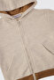Baby Boy Zippered Beige-Melange Sweatshirt - 3