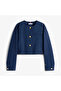 Punto Crop Lady Women's Blue Blazer Jacket - 5