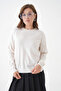 Women's Crew Neck Oversize Knitwear Sweater - 4