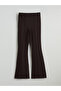 Brown High Waist Flared Women's Pants - 5