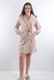 Women's 100% Bamboo Hooded Soft Extra Soft Dressing Gown with Embroidery Detail