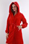 Women's 100% Bamboo Hooded Soft Extra Soft Dressing Gown with Embroidery Detail - 2