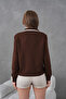 Women's Polo Neck Half Zipper Closure Basic Knitwear Sweater - 6