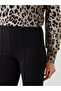 Black Elastic Waist Flared Women's Trousers - 6