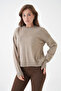 Women's Crew Neck Oversize Knitwear Sweater - 4