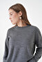 Women's Crew Neck Oversize Knitwear Sweater - 2