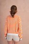 Women's Crew Neck Embroidery Detail Striped Knitwear Sweater - 6