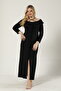 Plus Size Long Sleeve Open Collar Ruffle Detail Women's Nightgown
