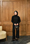 Women's Crew Neck Knitwear Set Black - 4