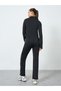 Contrast Stripe Thumbhole Detail Half Zip Up Top and Leggings Set - 4