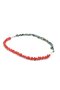 Choker Model Natural Red Coral Turquoise and Pearl Necklace