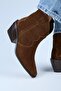 Liray Women's Genuine Leather Cowboy Tan Boots - 6