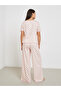 Bow Print Pointelle Dropped Shoulder T-Shirt and Wide Leg Pyjama Set - 5