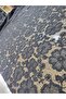Black Floral Pattern Lace Fabric – Stylish Embroidered Tulle Fabric for Dress, Evening Gown, Blouse, and Decoration - 4