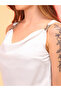 Women White Cowl Neck Strappy Top - 4