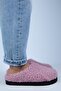 (Orlina) Women's Tedy Sabo Platform Pink Slippers