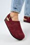 Antonella Women's Leather Genuine Leather Back Strap Sabo Burgundy Sandals - 3